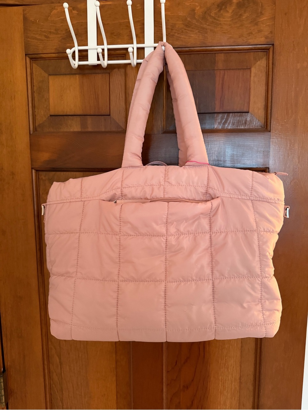 Pink Lightweight Puffy Work/Travel Tote Bag NWOT - Picture 1 of 7